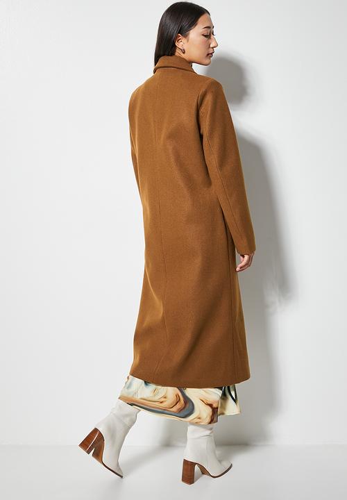 Superbalist - Double breasted coat - tobacco