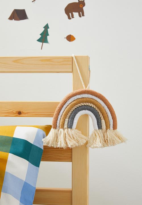 Cotton On - Kids rainbow wall hanging - turmeric latte multi