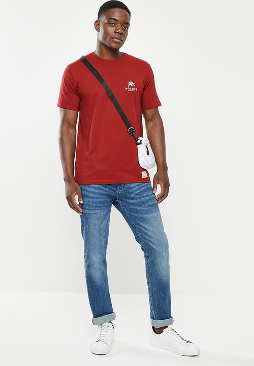 Holmes Bro's - Flag t-shirt - red dahlia