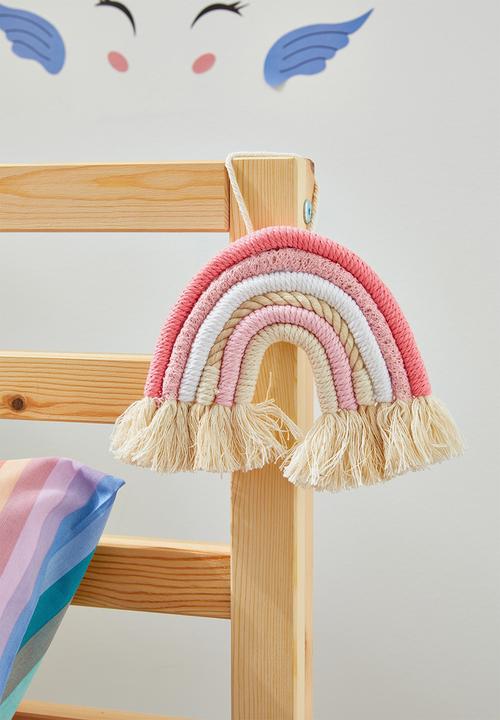 Cotton On - Kids rainbow wall hanging-crystal pink multi
