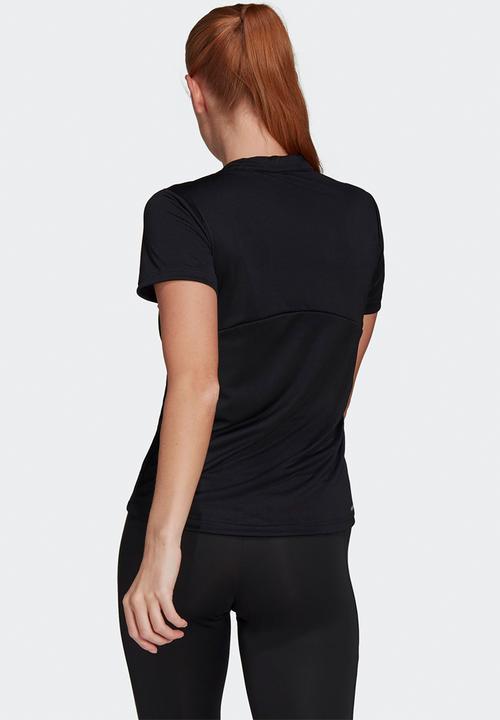 adidas Performance - W bl perfomance short sleeve tee - black/white