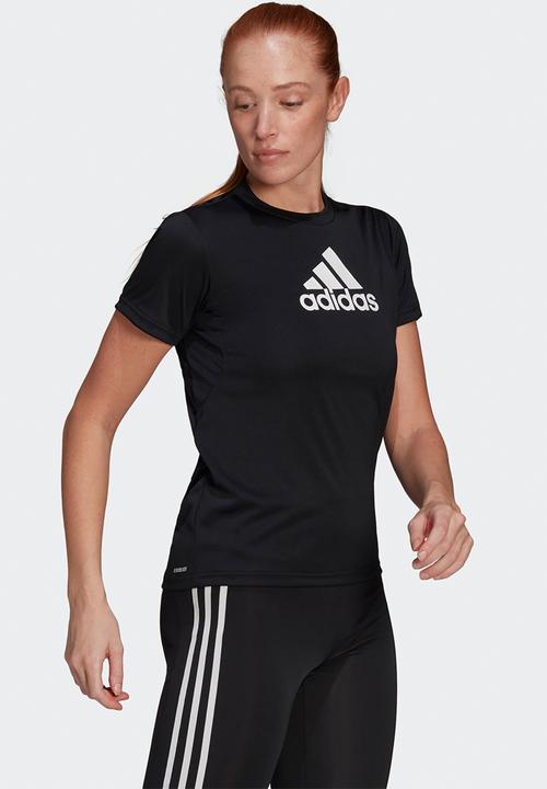 adidas Performance - W bl perfomance short sleeve tee - black/white