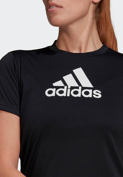 adidas Performance - W bl perfomance short sleeve tee - black/white