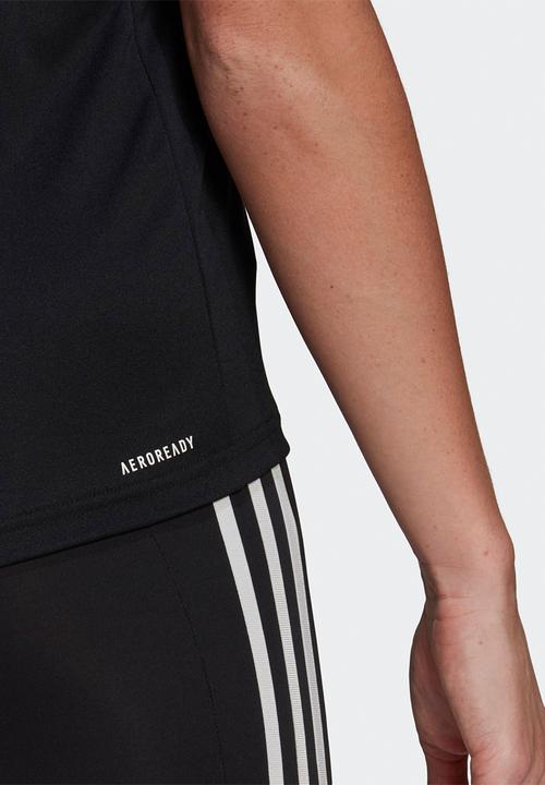 adidas Performance - W bl perfomance short sleeve tee - black/white