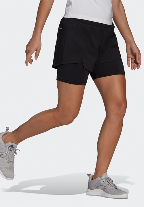 adidas Performance - W 2in1 perfomance shorts - black/white