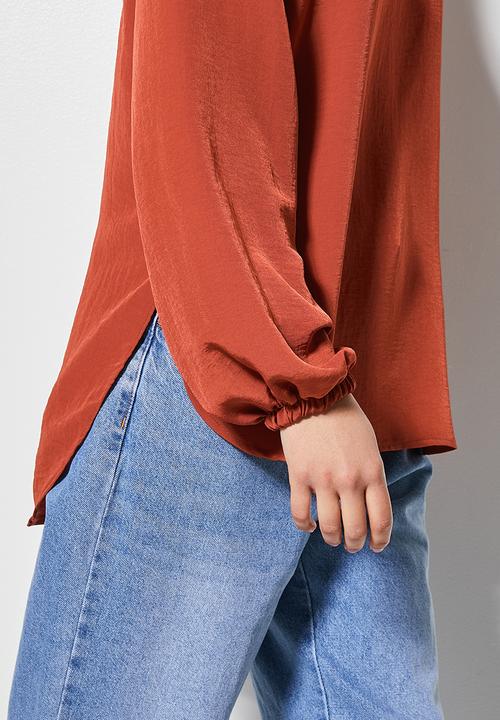 Superbalist - Longline blouse - red ochre