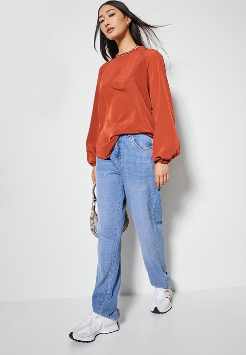 Superbalist - Longline blouse - red ochre