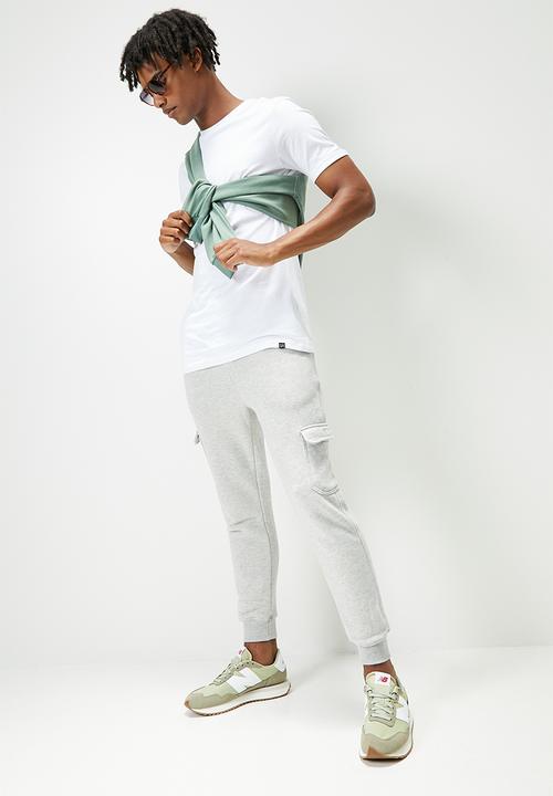 STYLE REPUBLIC - Slim fit cargo sweatpant - grey melange