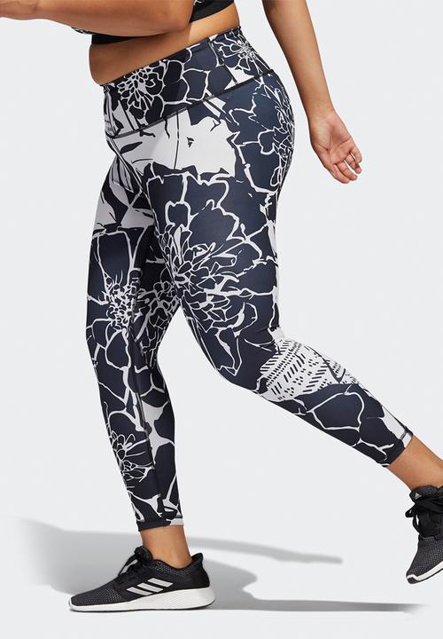 adidas Performance - Plus vf flower 7/8 tights - black