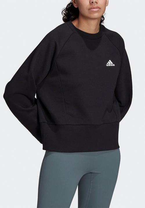 adidas Performance - Studio sweat top - black/white