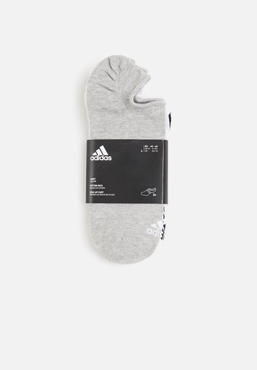 adidas Performance - Light no show 3pp - large grey heather/white/black