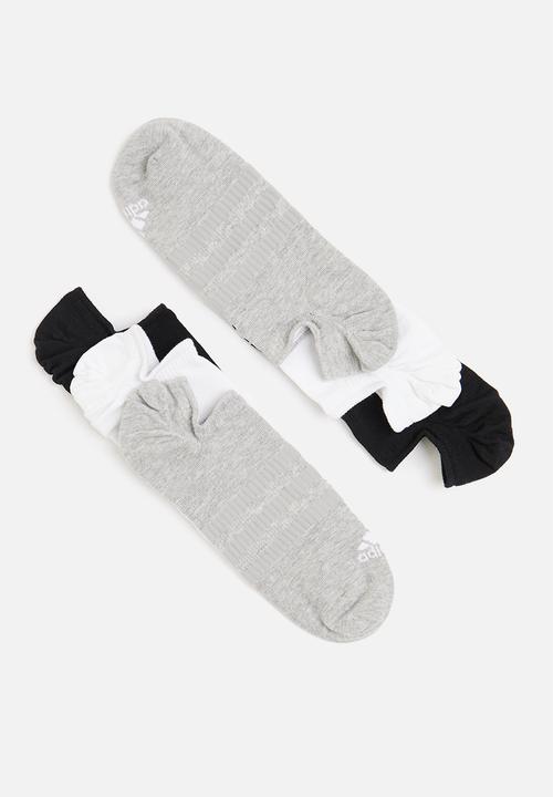 adidas Performance - Light no show 3pp - large grey heather/white/black