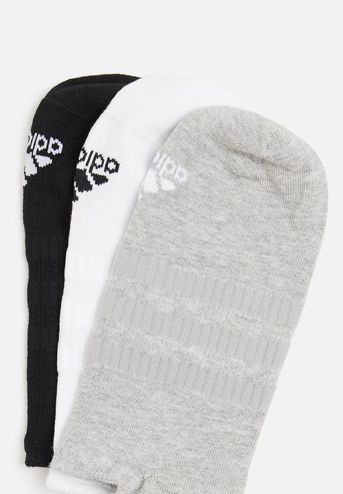 adidas Performance - Light no show 3pp - large grey heather/white/black