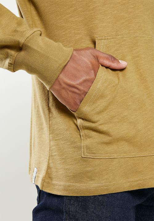 Holmes Bro's - Flag long sleeve t-shirt - tobacco slub