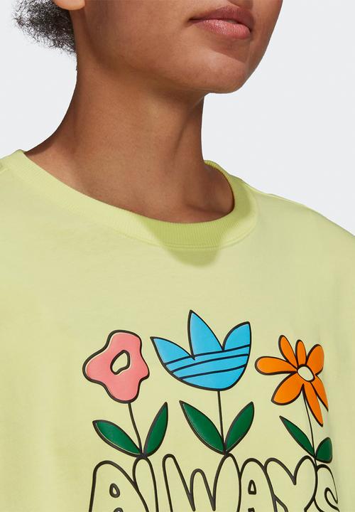 adidas Originals - Always original graphic long sleeve tee - pulse yellow