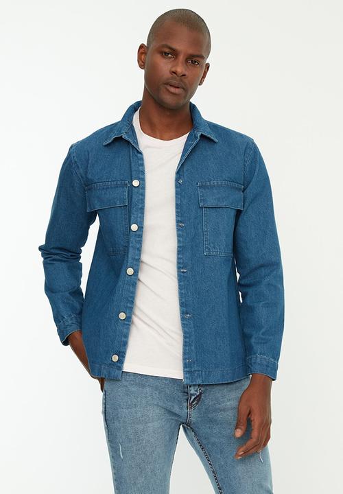 Trendyol - Double chest pocket jacket - blue