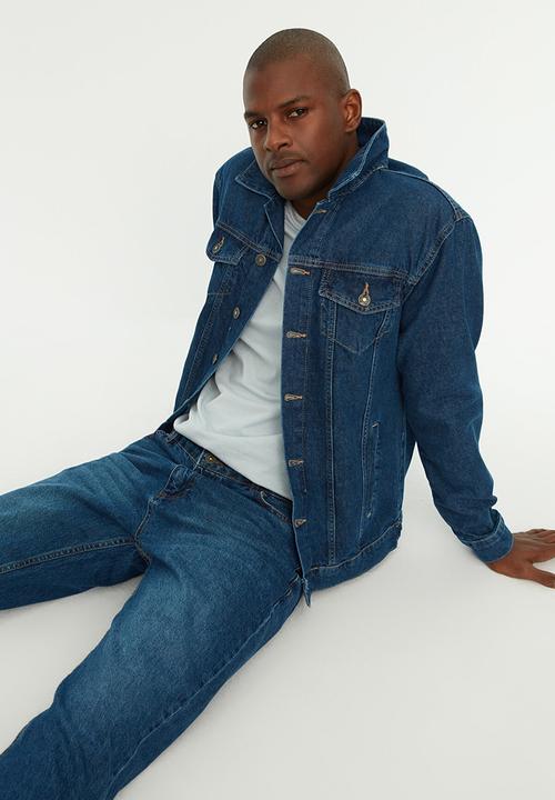 Trendyol - Somewhere in my heart back print jacket - indigo