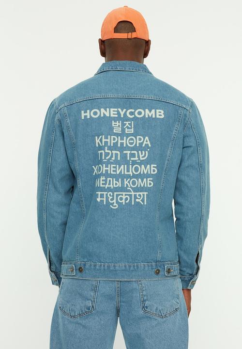 Trendyol - Honeycomb back print jacket - blue