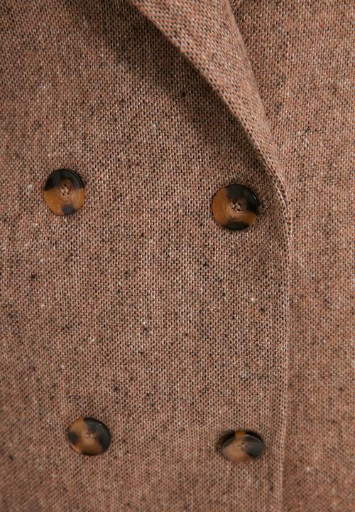 Trendyol - Button bouclé cachet coat  - brown