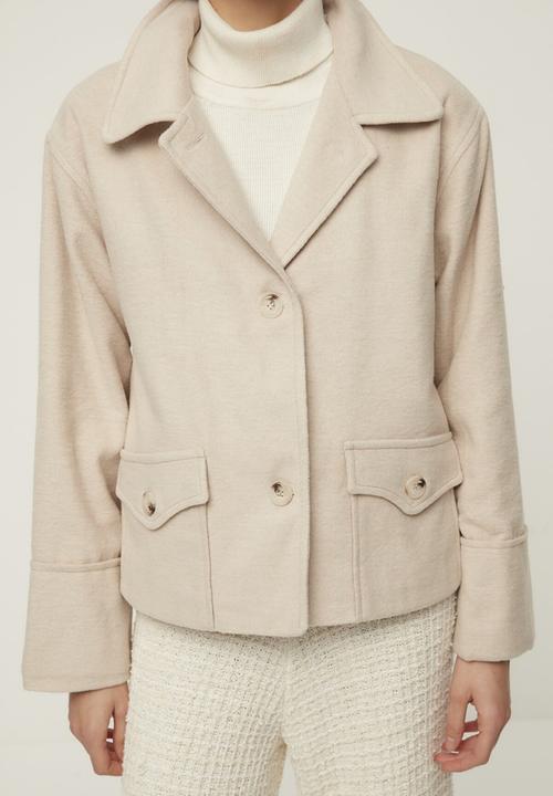 Trendyol - Button closure stamp coat  - stone