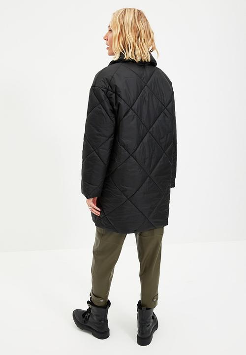 Trendyol - Oversize quilted down jacket - black