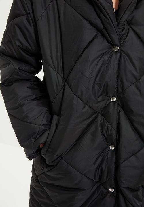 Trendyol - Oversize quilted down jacket - black