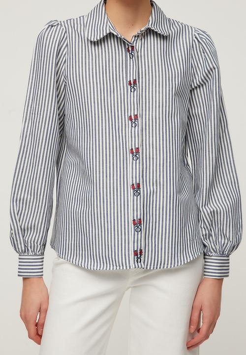 Trendyol - Striped shirt - black