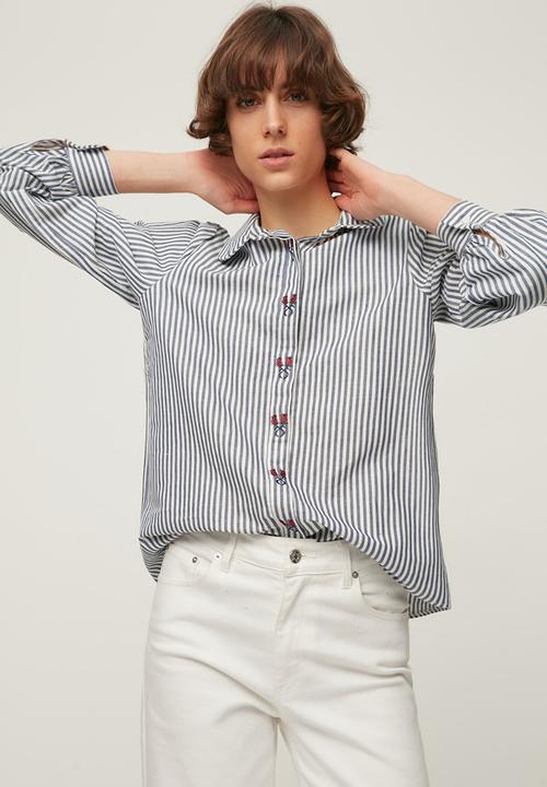 Trendyol - Striped shirt - black