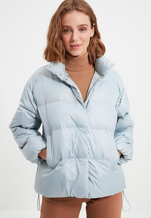 Trendyol - Bag detailed oversize inflatable jacket - light blue