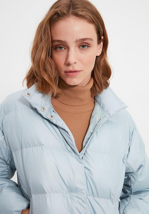 Trendyol - Bag detailed oversize inflatable jacket - light blue