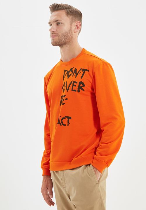 Trendyol - Don't overreact regular fit sweater - orange