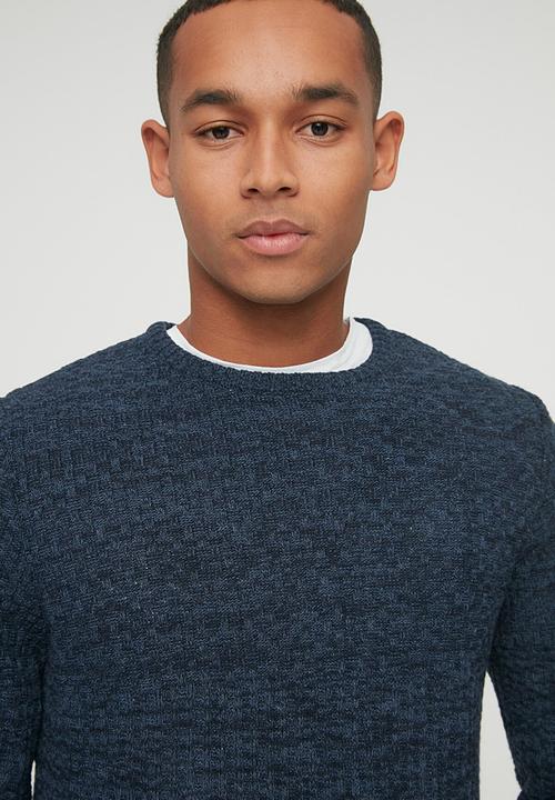Trendyol - Jan slim fit textured knit - navy