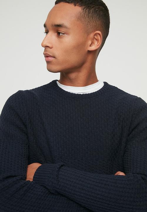 Trendyol - Eli slim fit textured knit - navy