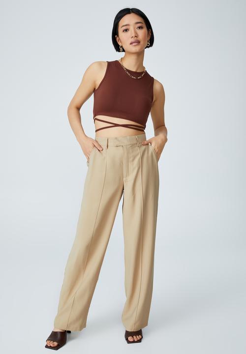 Cotton On - Petite darcy pant - taupe