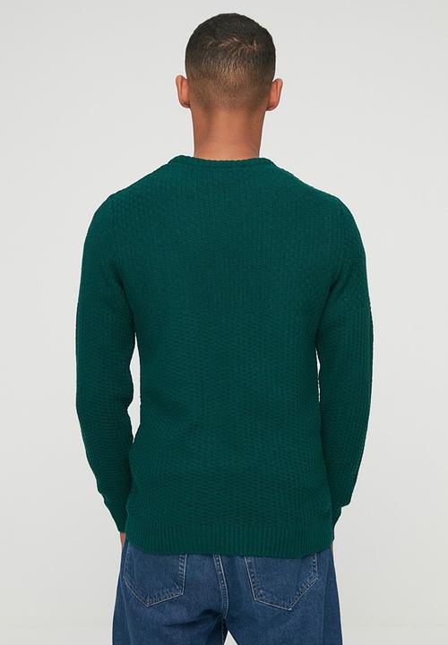 Trendyol - Eli slim fit textured knit - dark green