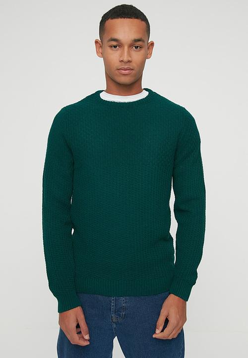 Trendyol - Eli slim fit textured knit - dark green