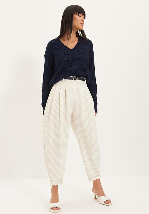 Trendyol - V neck knitwear sweater - navy