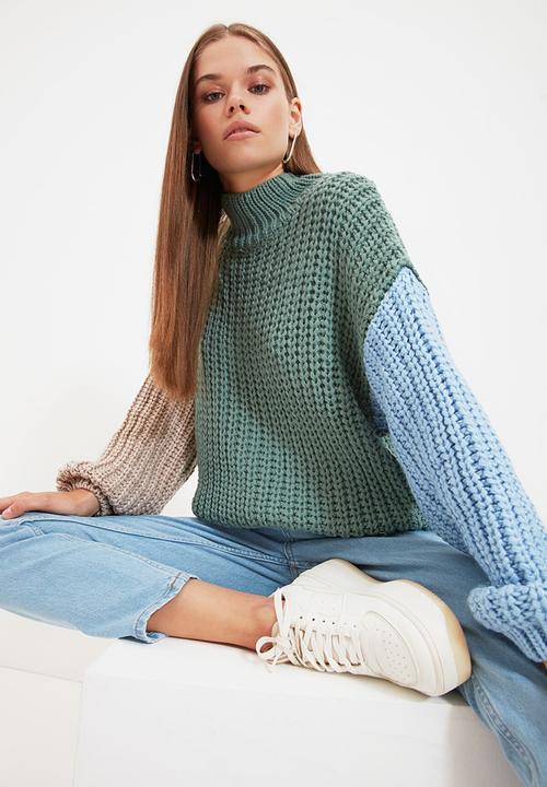 Trendyol - Color block knitwear sweater - multi 