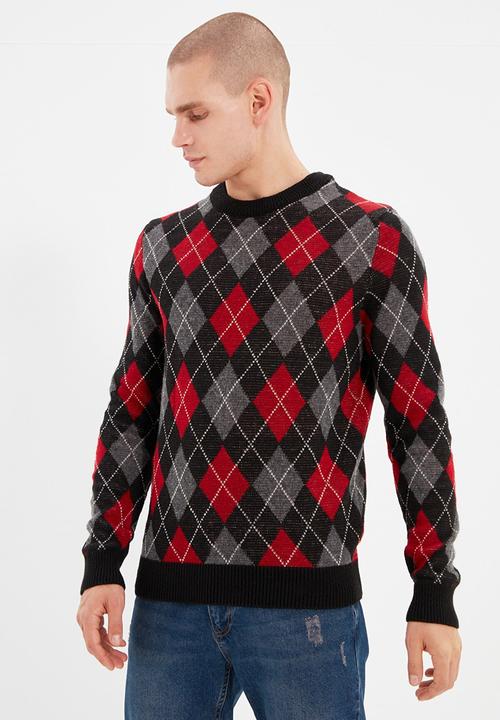 Trendyol - Mike argyle slim fit knit - multi