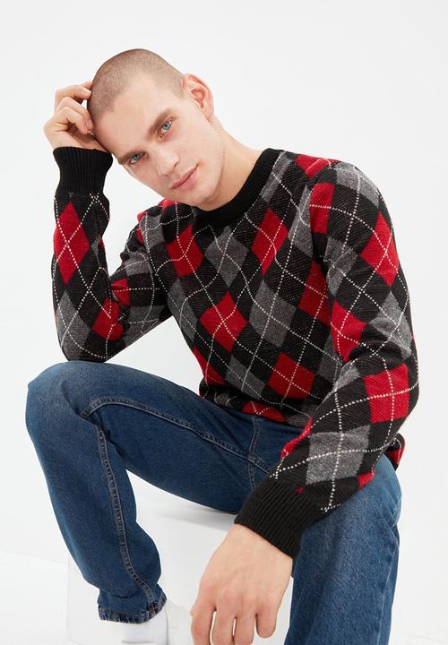 Trendyol - Mike argyle slim fit knit - multi