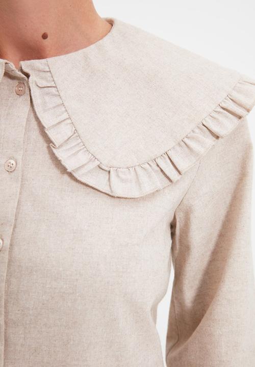 Trendyol - Collar detailed shirt - mink