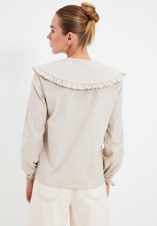 Trendyol - Collar detailed shirt - mink
