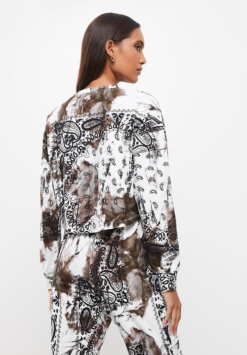 SISSY BOY - Bandana fleece oversized crop - multi