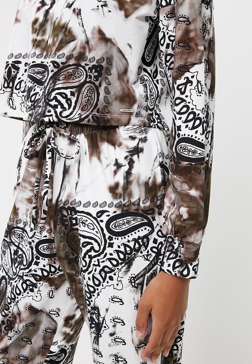 SISSY BOY - Bandana fleece oversized crop - multi