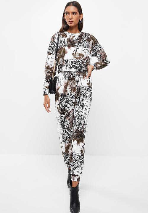 SISSY BOY - Bandana fleece oversized crop - multi