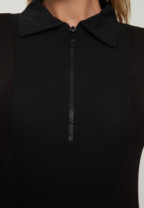 Trendyol - Zipper snap bodysuit - black