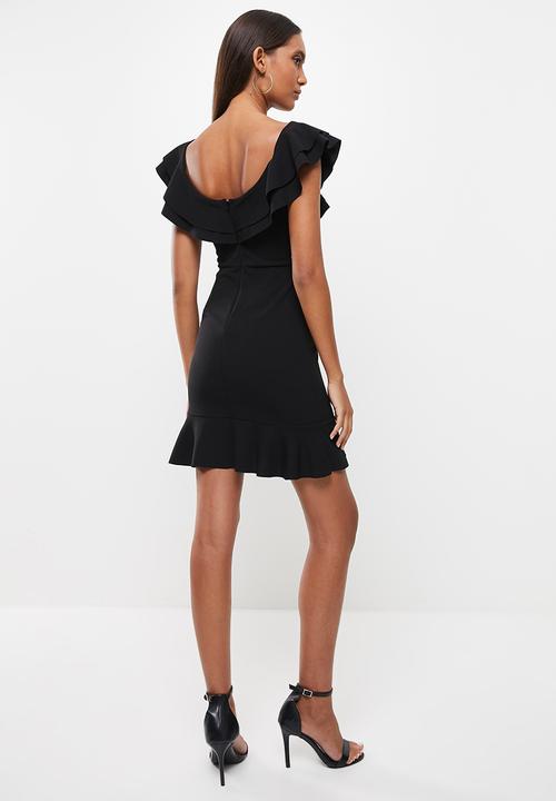 SISSY BOY - Frilly mini - black