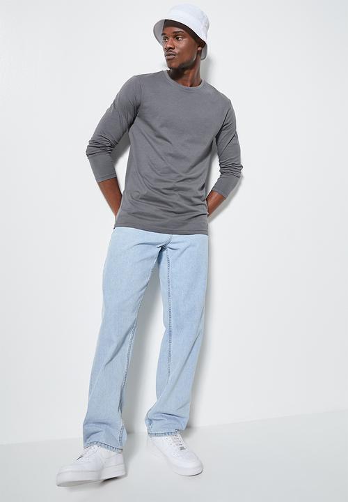 Superbalist - Nate long sleeve crew neck tee - dark grey