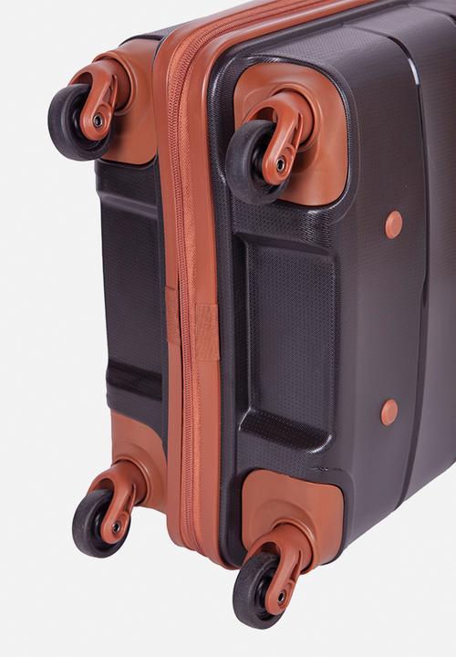 Cellini - Spinn 4 wheel trolley - black & tan