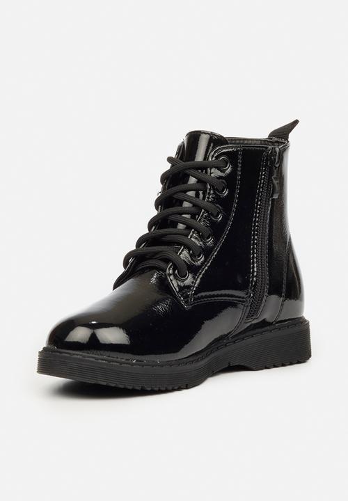 Little Miss Black - Nirvana girls ankle boot - black